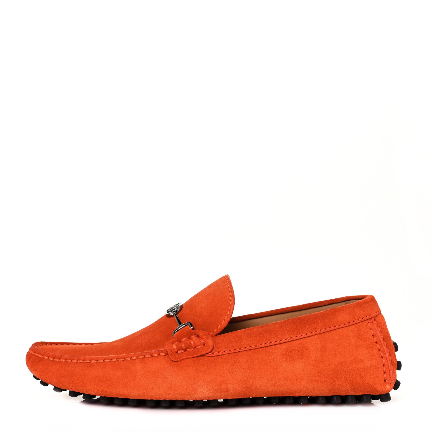 Louis Vuitton Suede Porto Vecchio Moccasin Loafers 7.5 Orange 1 of 10