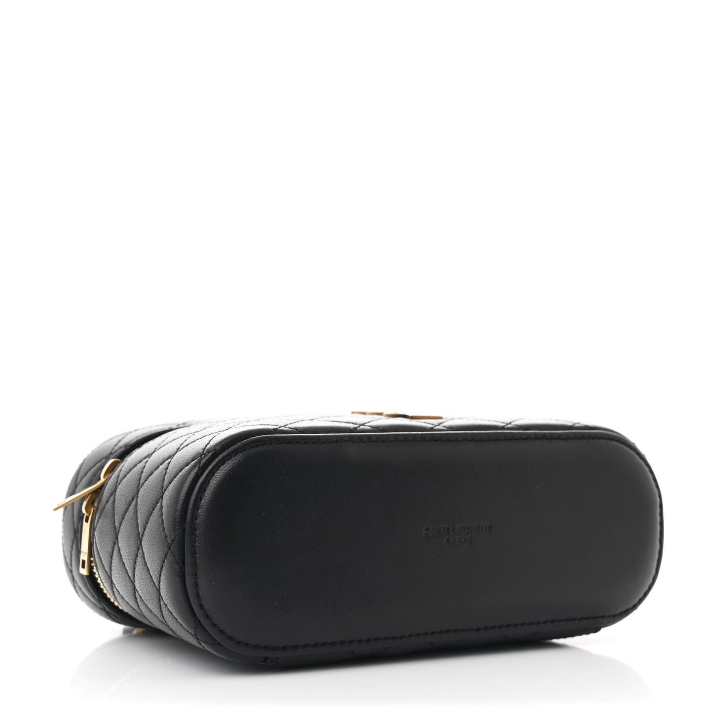 Lambskin Quilted Mini Gaby Vanity Case Black