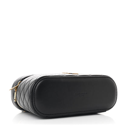 Saint Laurent Lambskin Quilted Mini Gaby Vanity Case Black 4 of 10
