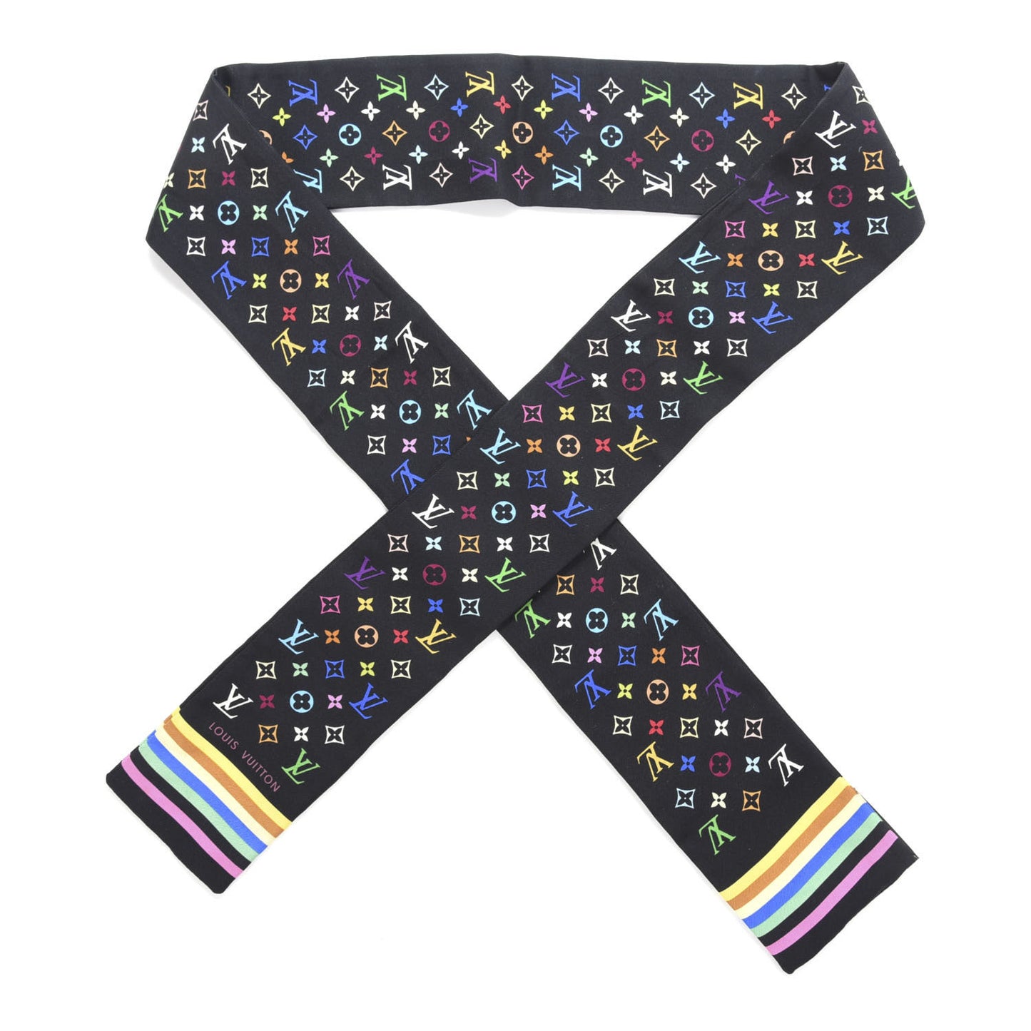 Silk Multicolor Bandeau Black