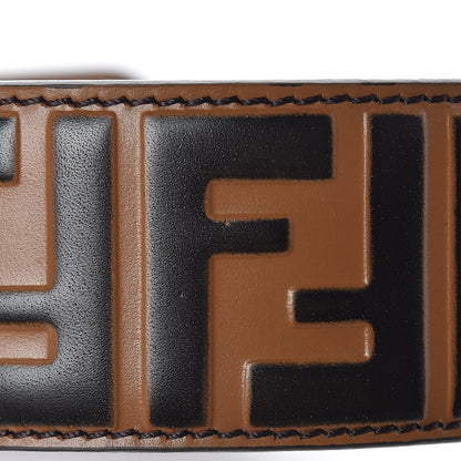 Fendi Calfskin FF 1974 Embossed Strap You Tobacco Black 9 of 9