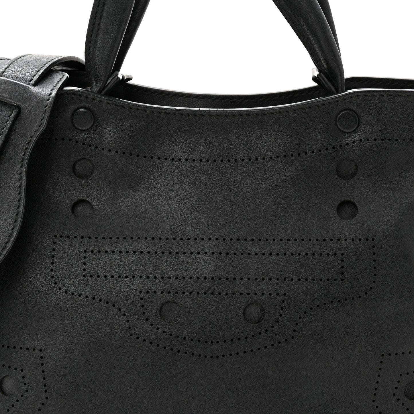 Veau Soyeux Perforated Blackout Hardware S City Black