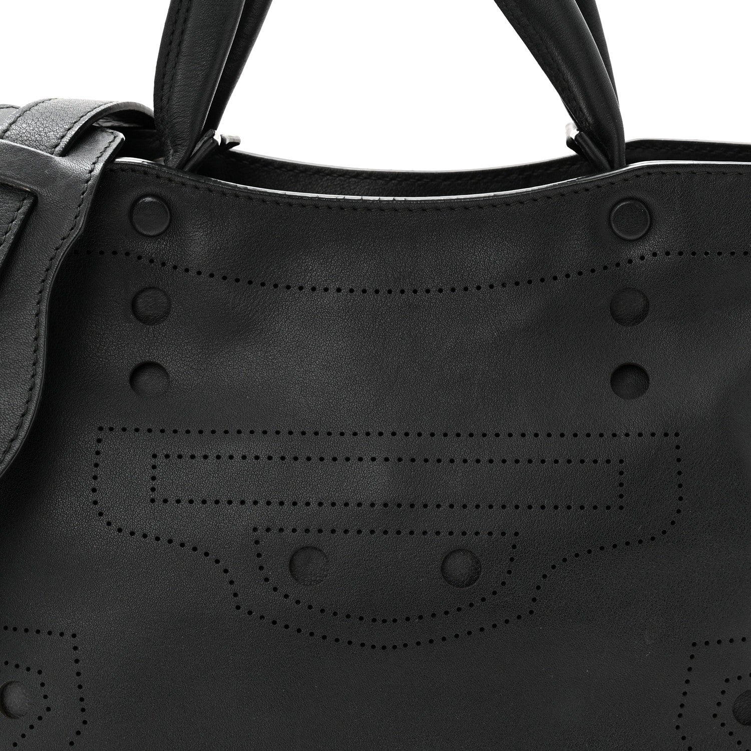 Balenciaga Veau Soyeux Perforated Blackout Hardware S City Black 8 of 10