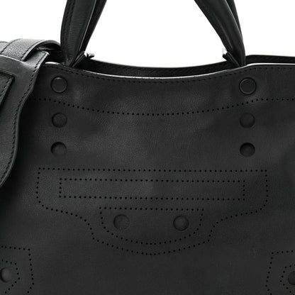 Balenciaga Veau Soyeux Perforated Blackout Hardware S City Black 8 of 10