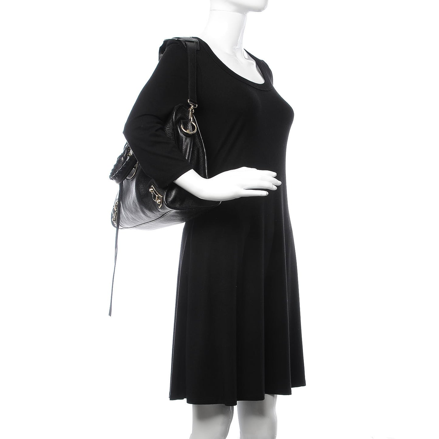 Chevre Gold Metallic Edge Hardware City Black