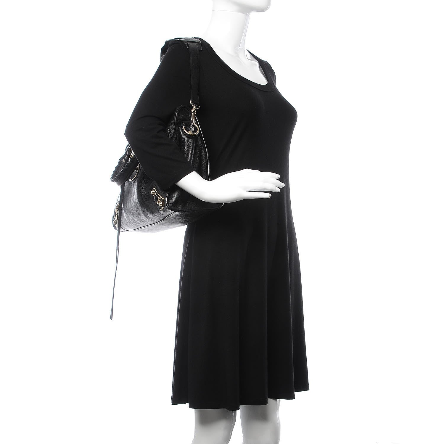 Balenciaga Chevre Gold Metallic Edge Hardware City Black 2 of 7