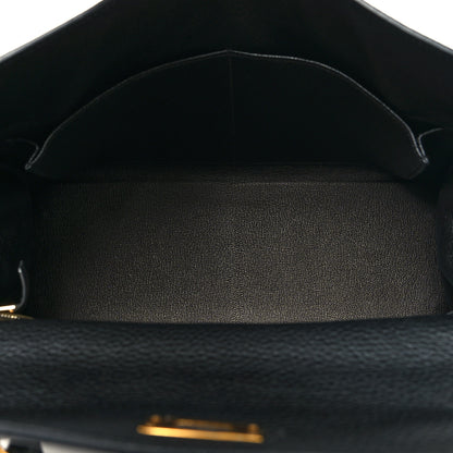 Hermes Taurillon Clemence Kelly Retourne 32 Black 5 of 10