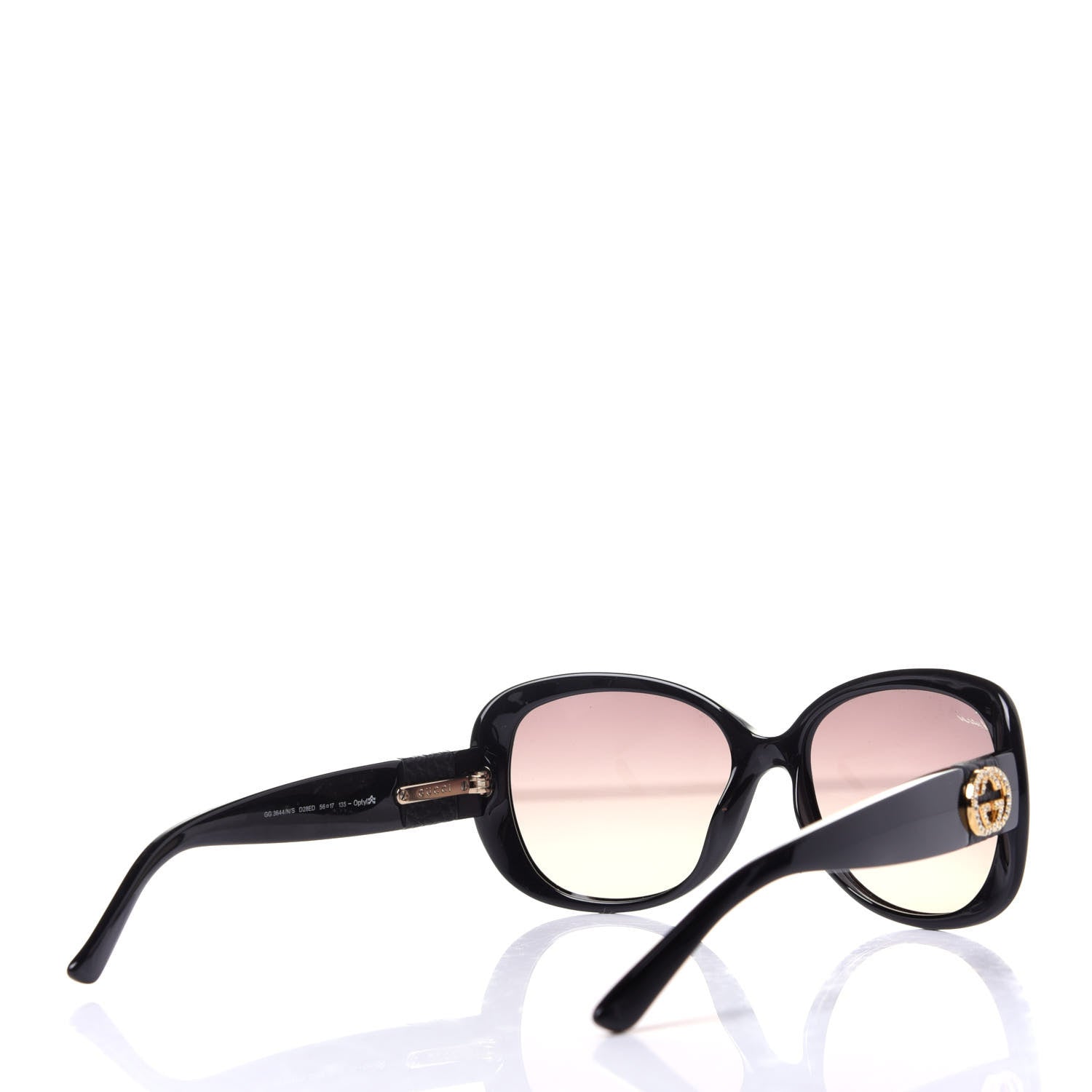 Gucci Acetate Crystal GG Sunglasses GG 3644/N/S Black 4 of 9