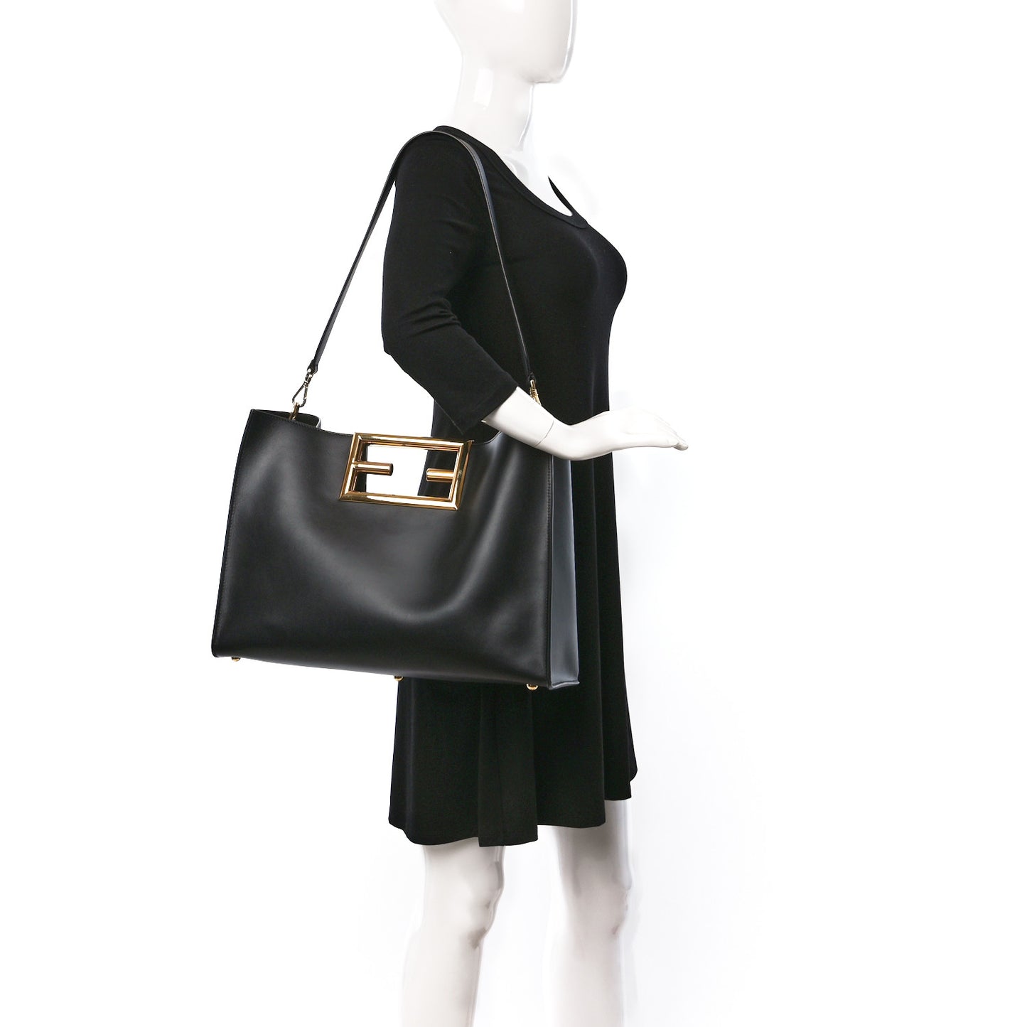 Vitello King Medium Fendi Way Tote Black