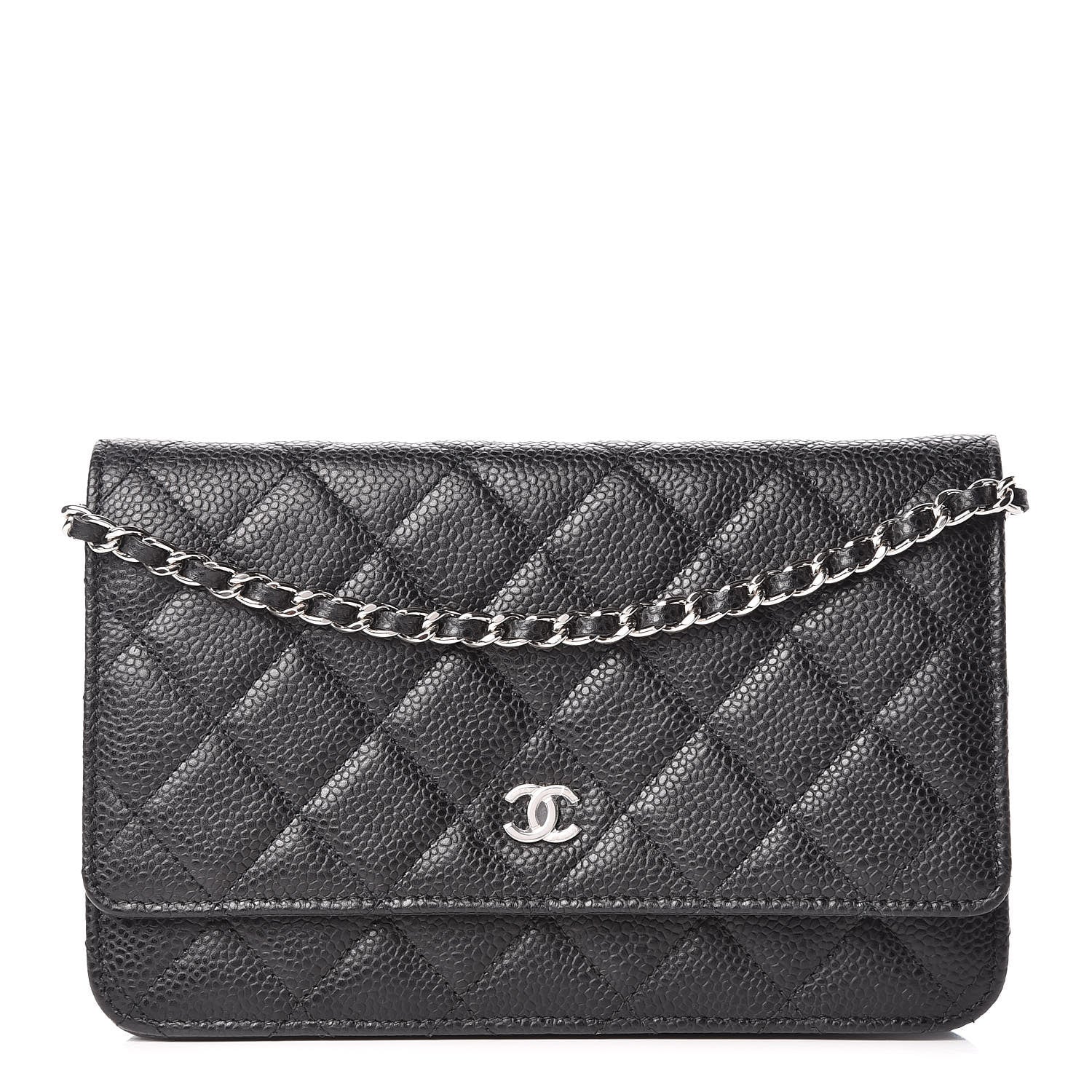 Chanel Caviar Quilted Wallet On Chain WOC Black 1 of 10