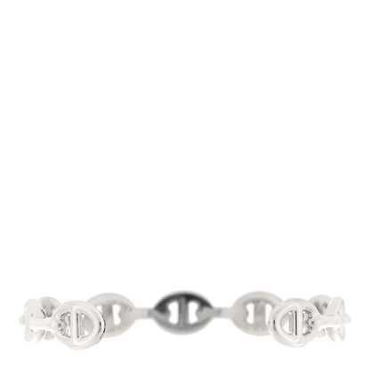Hermes Sterling Silver MM Chaine d'Ancre Enchainee Cuff Bracelet LG 2 of 5