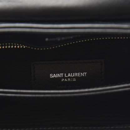 Saint Laurent Calfskin Y Quilted Monogram Toy Loulou Crossbody Bag Black 6 of 11