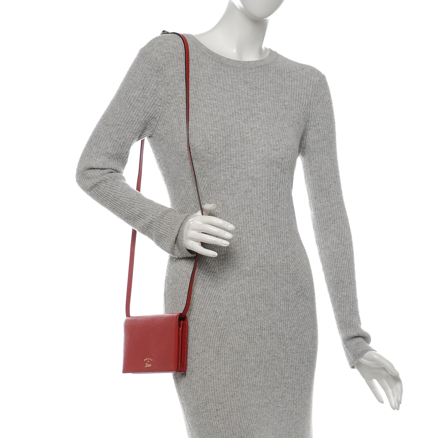 Dollar Calfskin Mini Swing Wallet Bag Oxidation