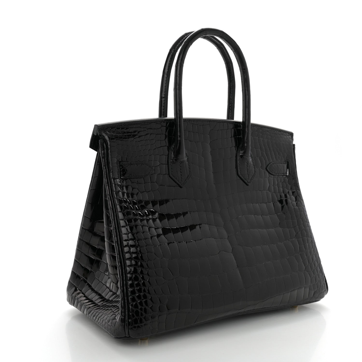 Hermes Shiny Porosus Crocodile Birkin 30 Black 3 of 13