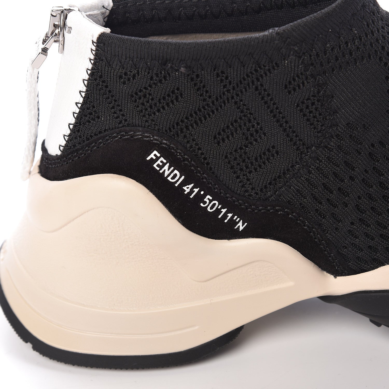 Fendi High-Tech Jacquard FFluid Sneakers 36 Black 7 of 8