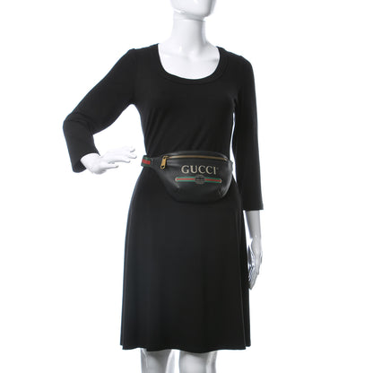 Gucci Grained Calfskin Small Logo Belt Bag Black 2 of 9