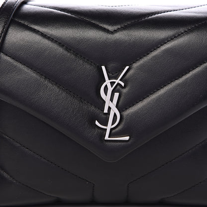 Saint Laurent Calfskin Y Quilted Monogram Toy Loulou Crossbody Bag Black 10 of 13