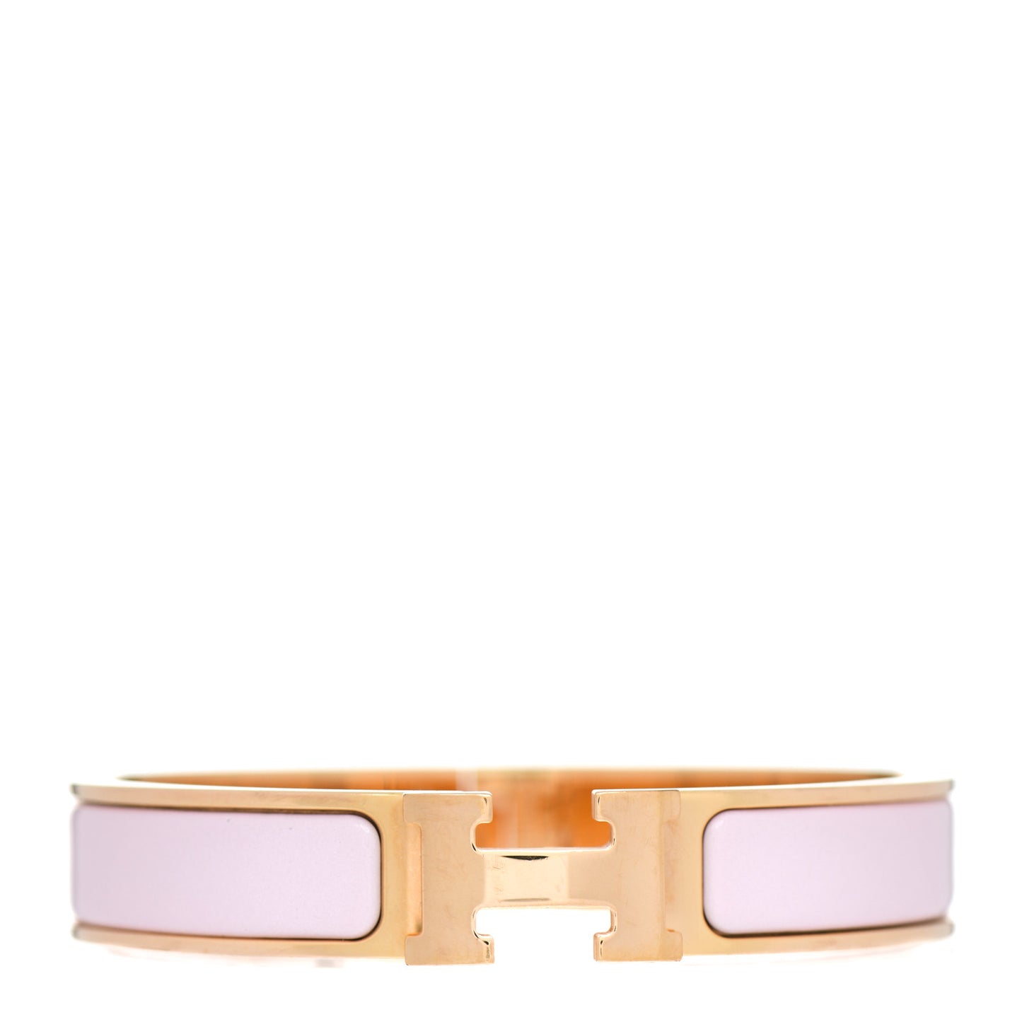 Enamel Narrow Clic Clac H Bracelet PM Rose Dragee