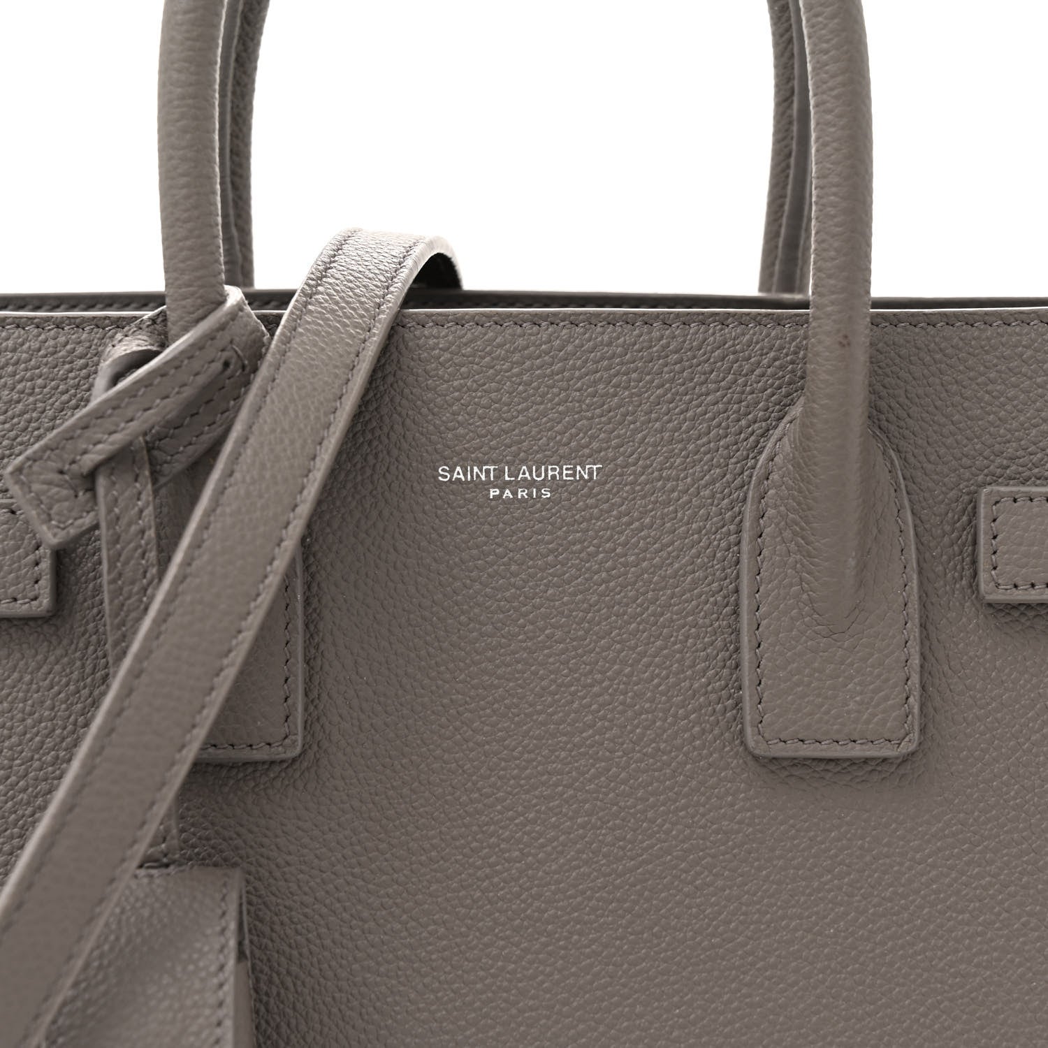 Saint Laurent Grained Calfskin Baby Sac De Jour Fog 8 of 16
