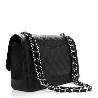 Chanel Caviar Quilted Jumbo Double Flap Black 3 of 10