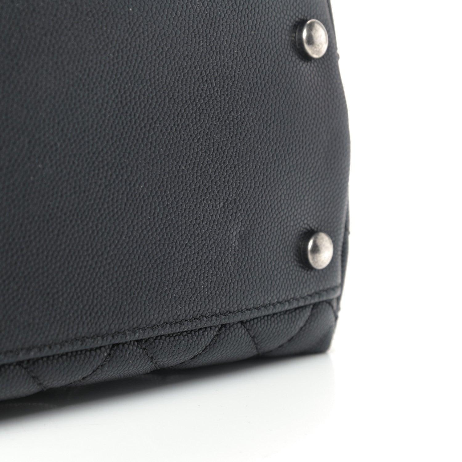 Chanel Caviar Lizard Quilted Medium Coco Handle Flap Black 7 of 10