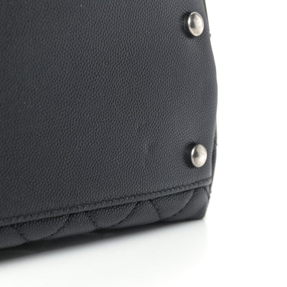 Chanel Caviar Lizard Quilted Medium Coco Handle Flap Black 7 of 10