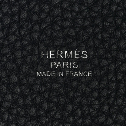 Hermes Taurillon Clemence Casaque Picotin Lock 22 MM Rose Extreme Bleu Nuit 6 of 8