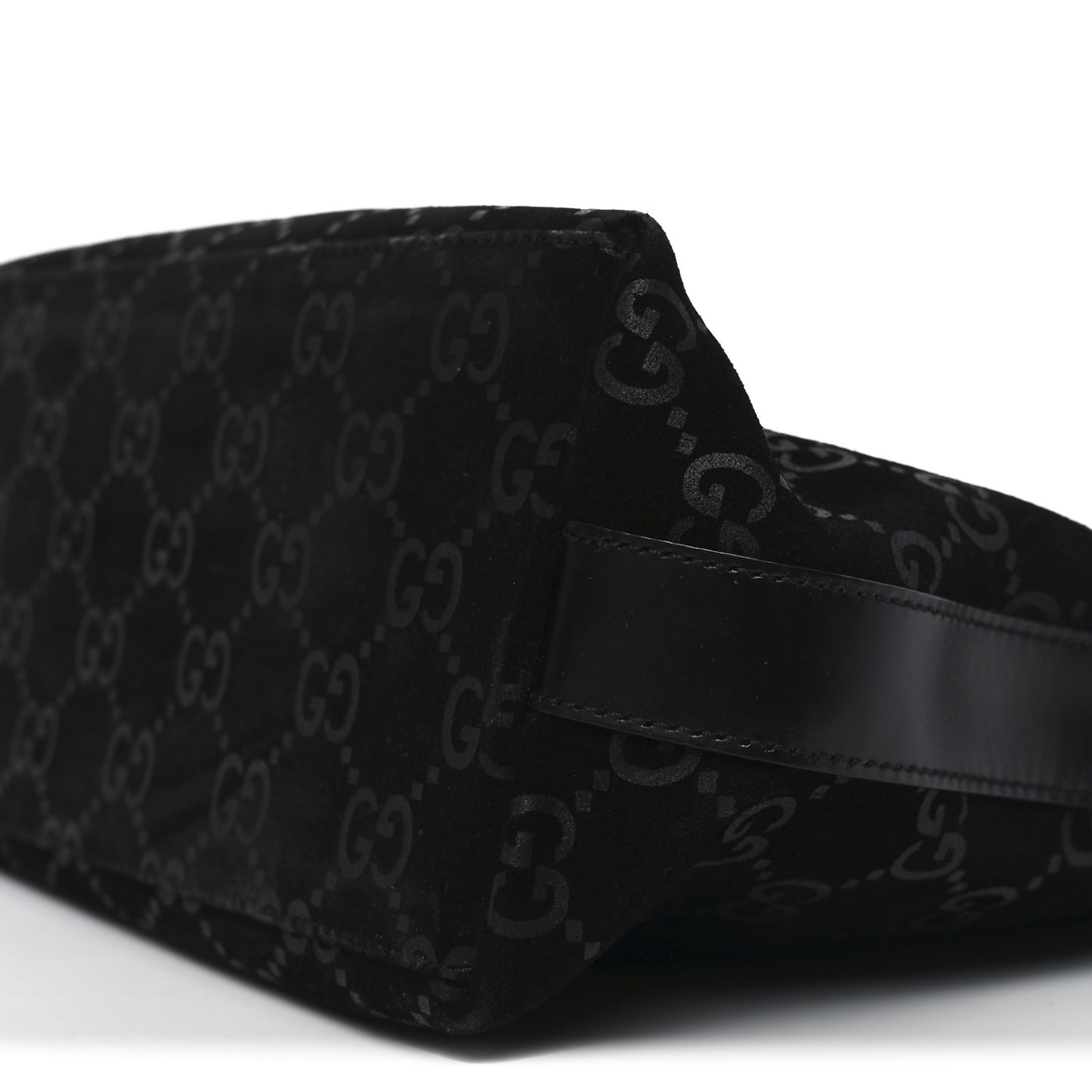 Suede Monogram Hobo Black