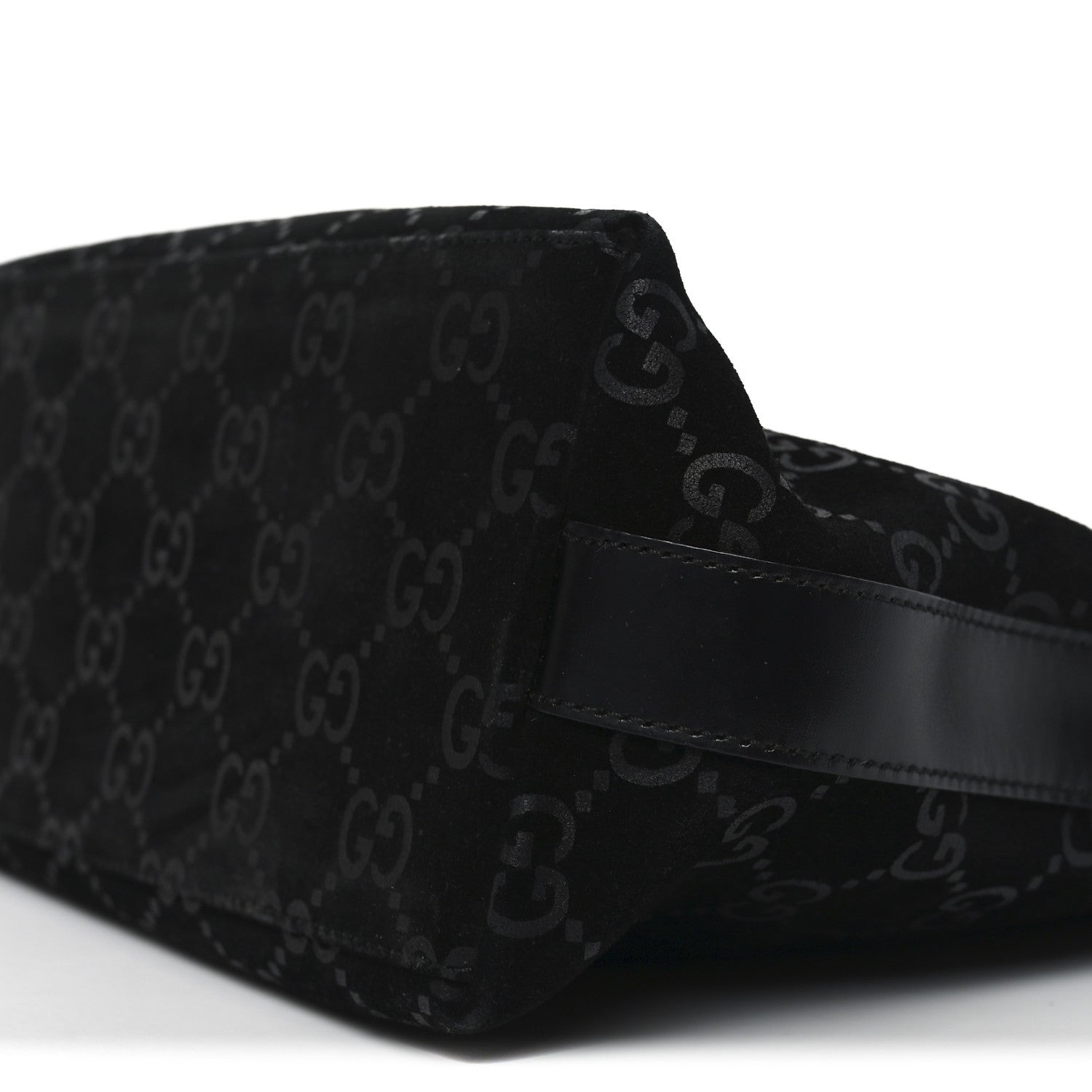 Gucci Suede Monogram Hobo Black 10 of 10