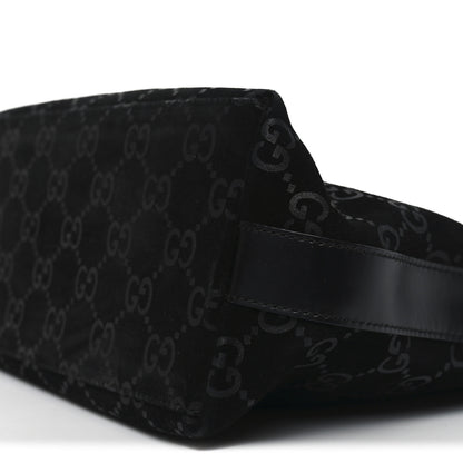 Gucci Suede Monogram Hobo Black 10 of 10