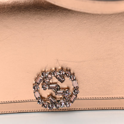 Gucci Metallic Nappa Crystal GG Broadway Shoulder Bag Pink 29 of 35