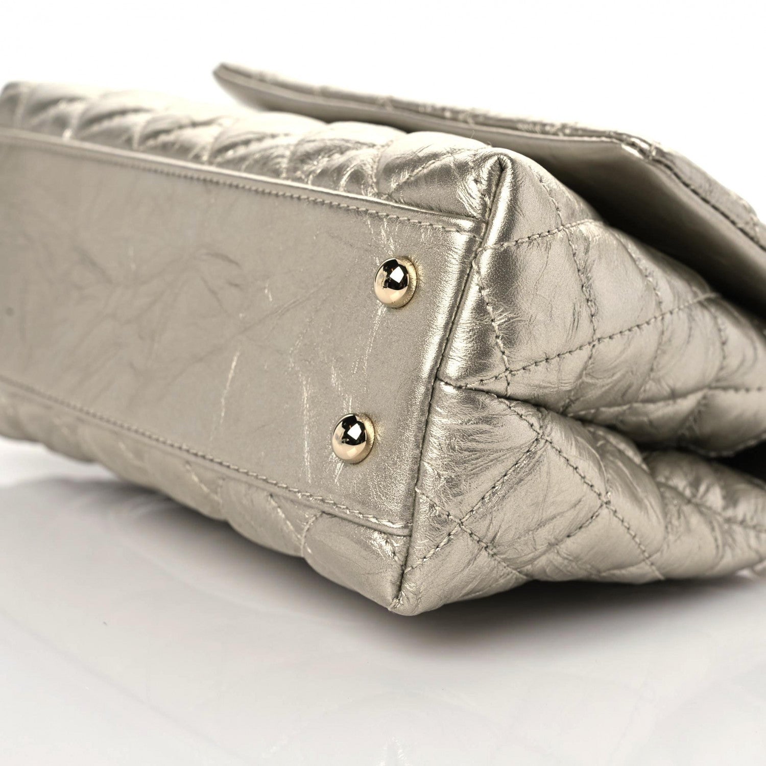 Chanel Metallic Aged Calfskin Quilted Mini Coco Handle Flap Gold 6 of 10
