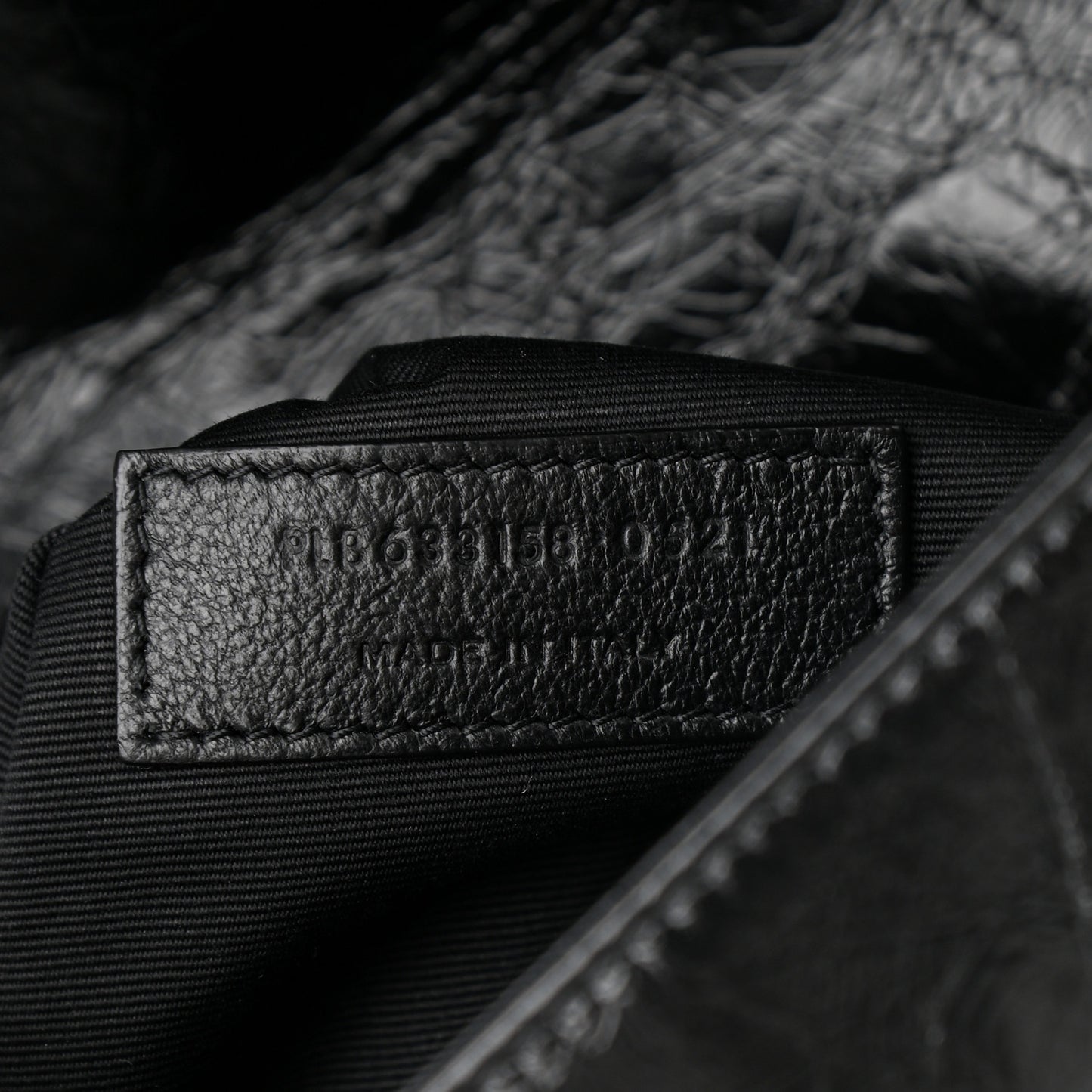 Crinkled Calfskin Matelasse Monogram Medium Niki Chain Satchel Black