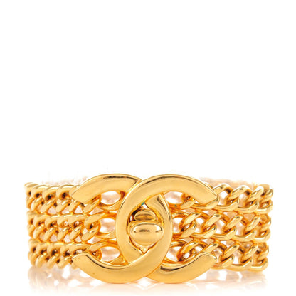 Chanel CC Turnlock Chain Bracelet Gold 1 of 5