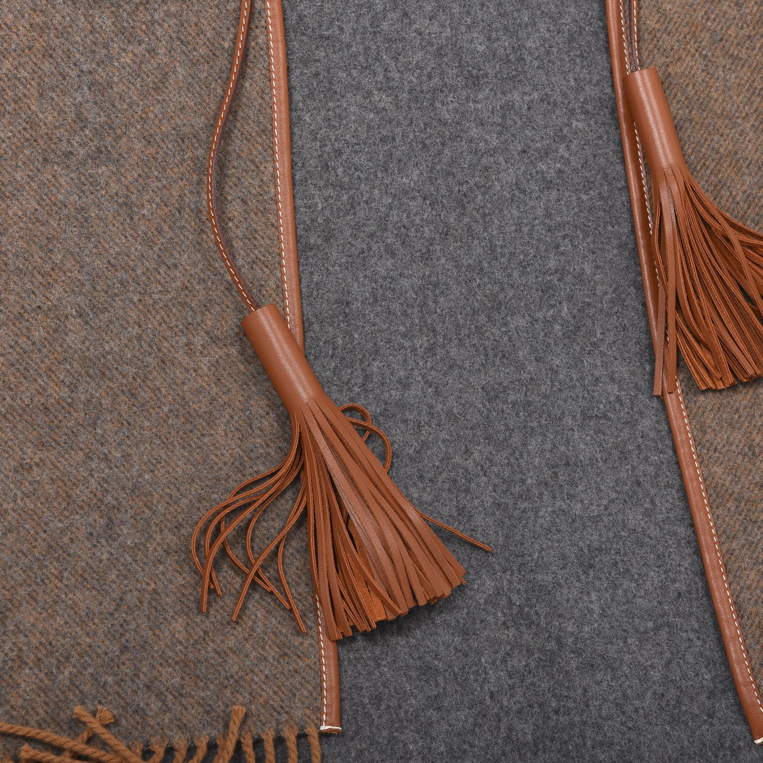 Hermes Wool Cashmere Bivouac Poncho Gold 2 of 3