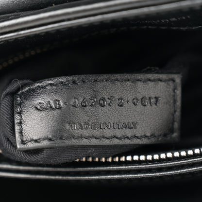 Saint Laurent Calfskin Y Quilted Monogram Toy Loulou Crossbody Bag Black 7 of 12