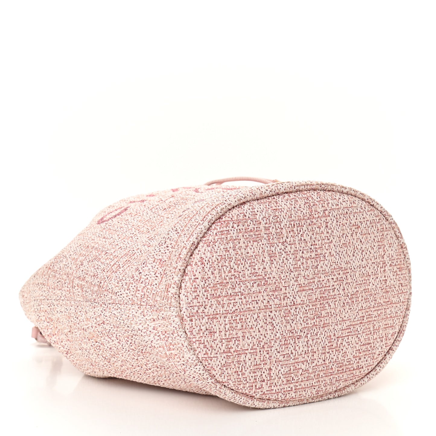 Lurex Boucle Deauville Drawstring Bag Pink