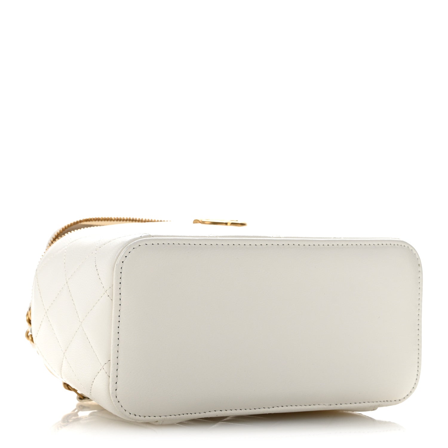 Chanel Goatskin Quilted Punk Essentials Vanity Case With Chain White 4 of 14