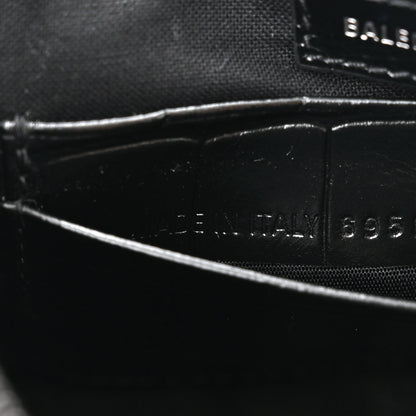 Balenciaga Extra Supple Calfskin Crystal Crocodile Embossed Le Cagole Mini Purse With Chain Black 7 of 12