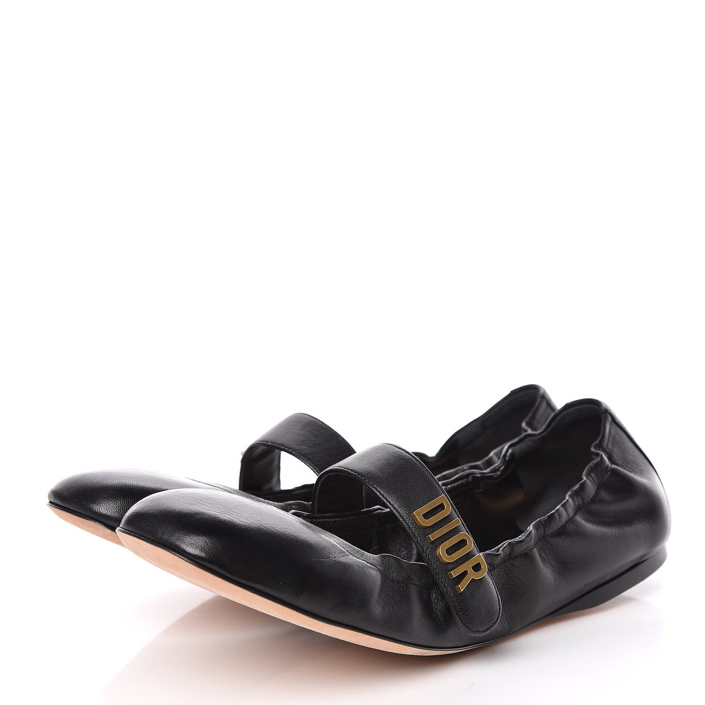 Lambskin Baby-D Ballerina Flats 39.5 Black