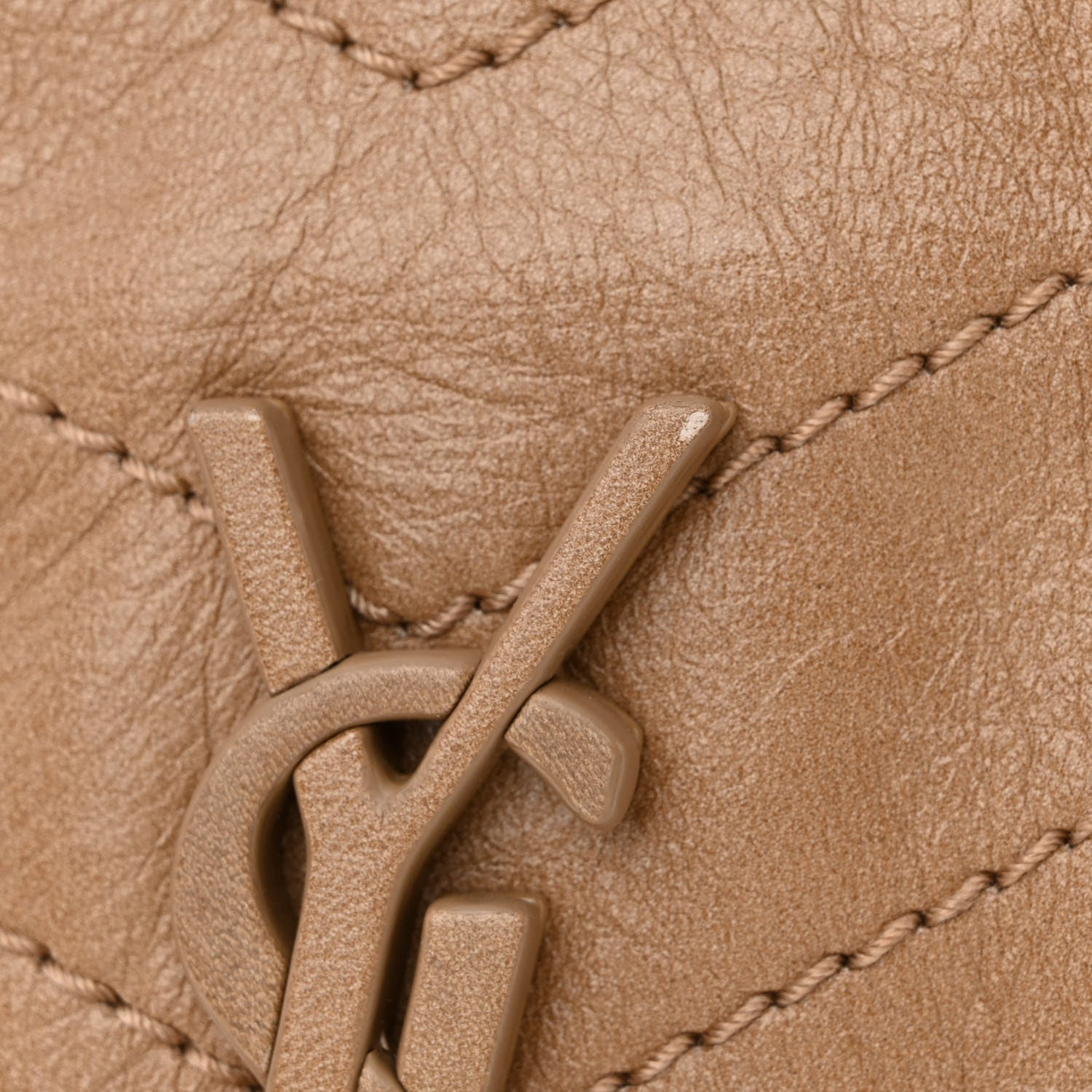 Saint Laurent Crinkled Calfskin Matelasse Monogram Medium Niki Chain Satchel Dark Toffee 11 of 11