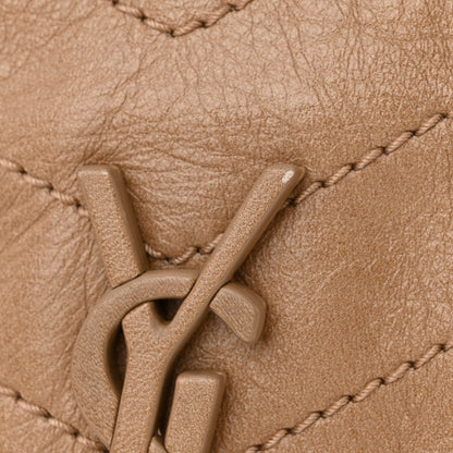 Saint Laurent Crinkled Calfskin Matelasse Monogram Medium Niki Chain Satchel Dark Toffee 11 of 11