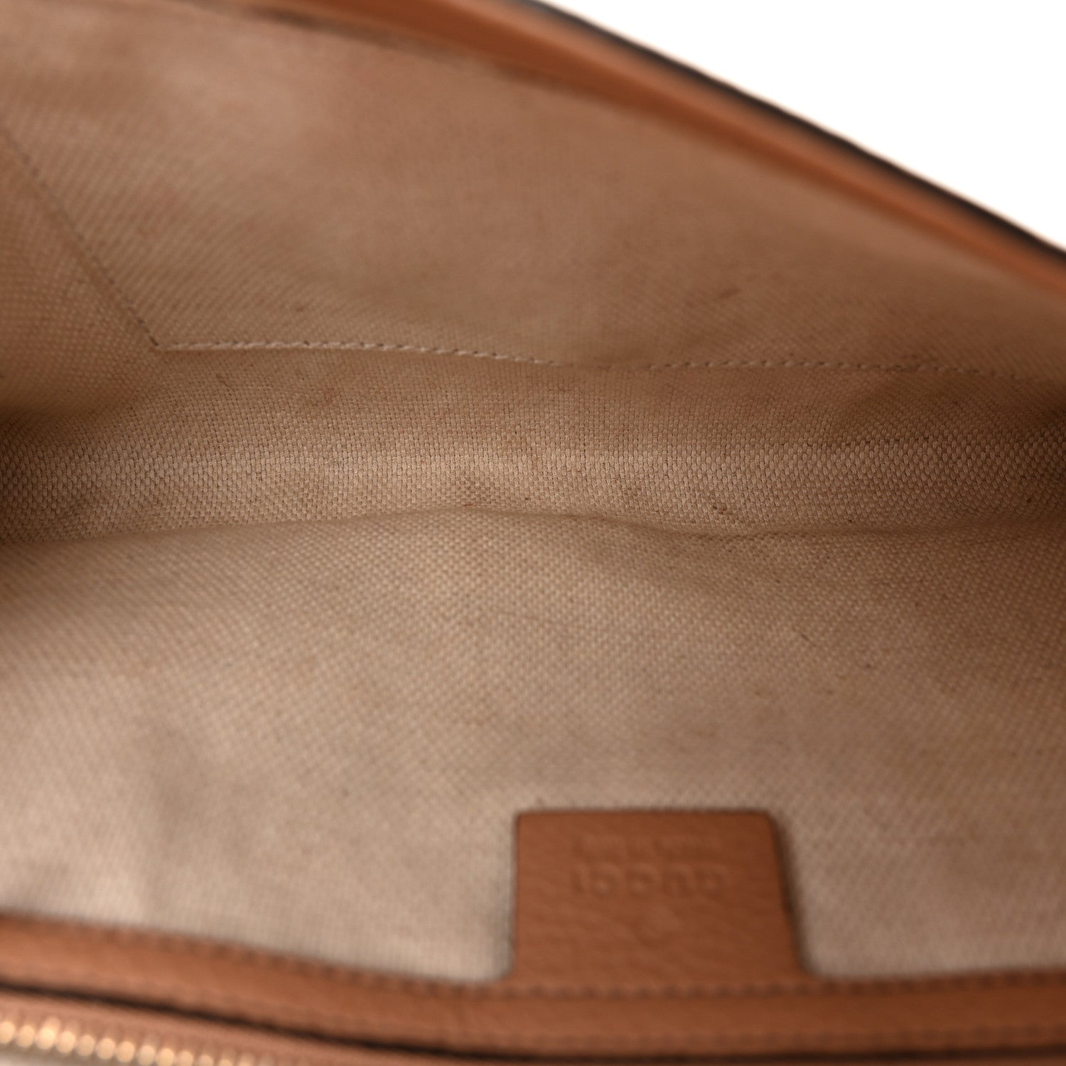 Gucci Pebbled Calfskin Medium Soho Clutch Camelia 5 of 10