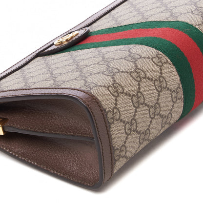 Gucci GG Supreme Monogram Web Small Ophidia Chain Shoulder Bag Brown 6 of 9