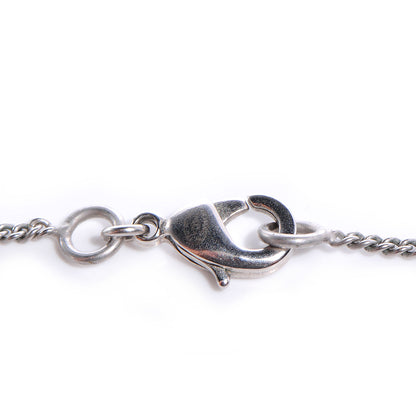 Chanel Glitter Enamel CC Pendant Necklace Silver 3 of 4