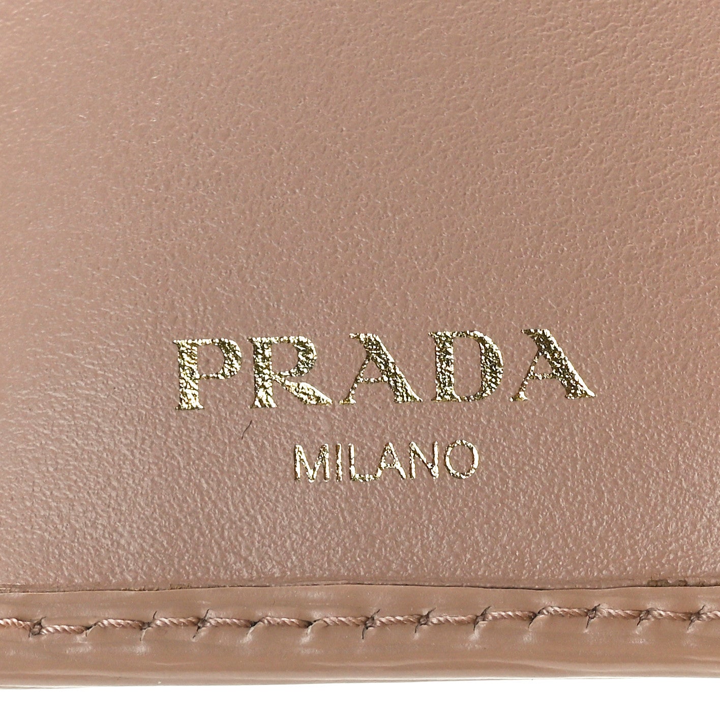 Prada Vitello Move Triangle Bi-Fold Wallet Cipria 6 of 7