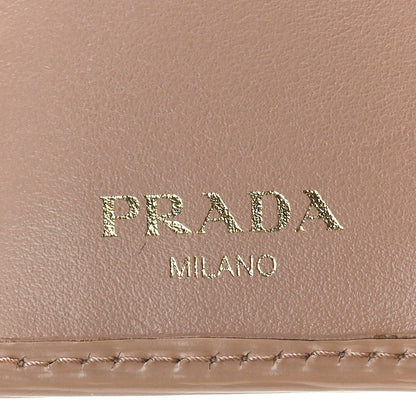 Prada Vitello Move Triangle Bi-Fold Wallet Cipria 6 of 7