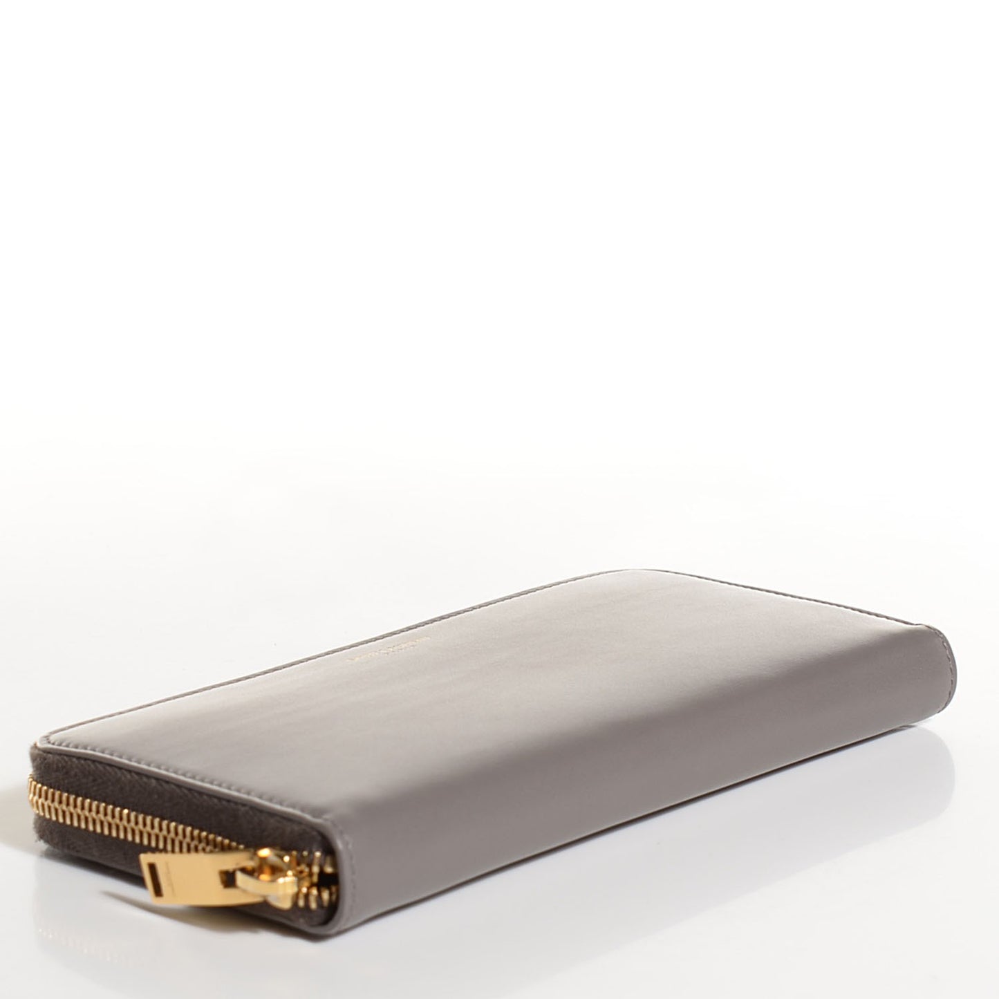 Calfskin Classic Zip Around Wallet Light Grey