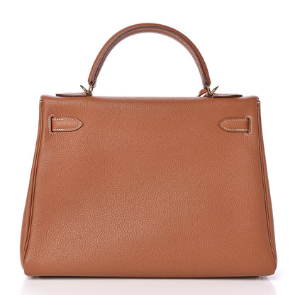 Hermes Togo Kelly Retourne 32 Gold 3 of 36