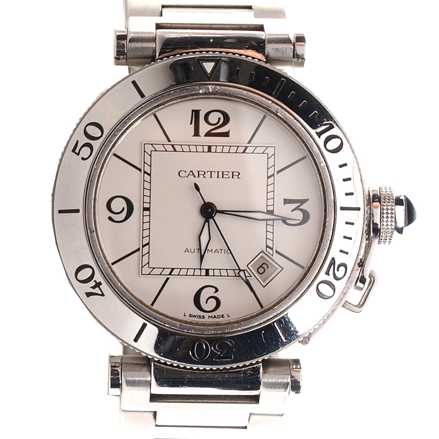 Cartier Stainless Steel 40mm Pasha Seatimer Automatic Watch 1 of 7